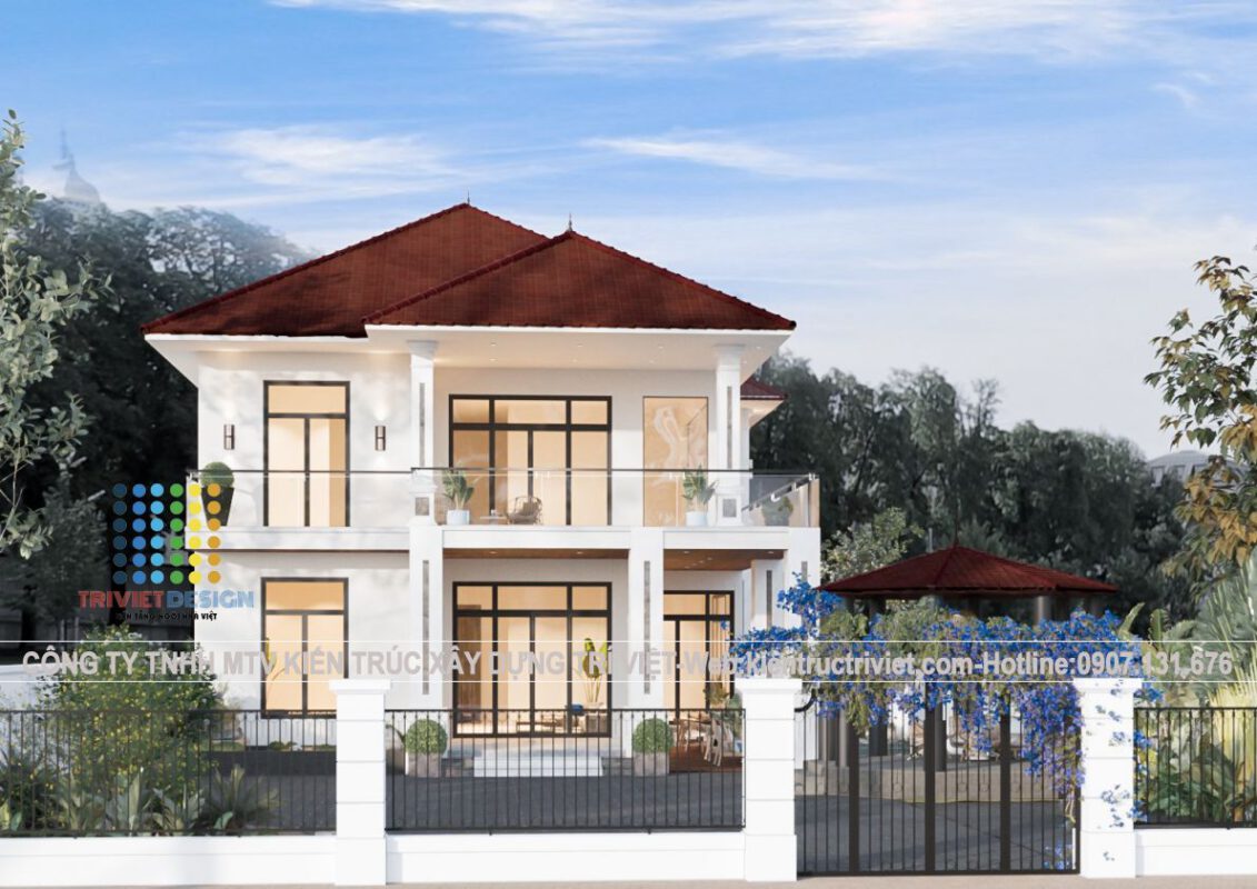 ảnh nhà biệt thự vườn 2 tầng đẹp