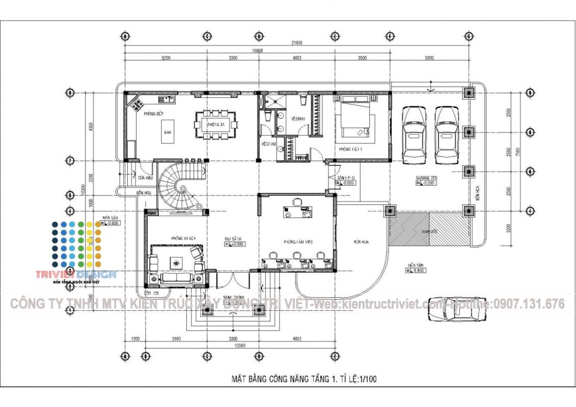 bản vẽ nhà biệt thự vườn 1 trệt 2 lầu củ chi đẹp