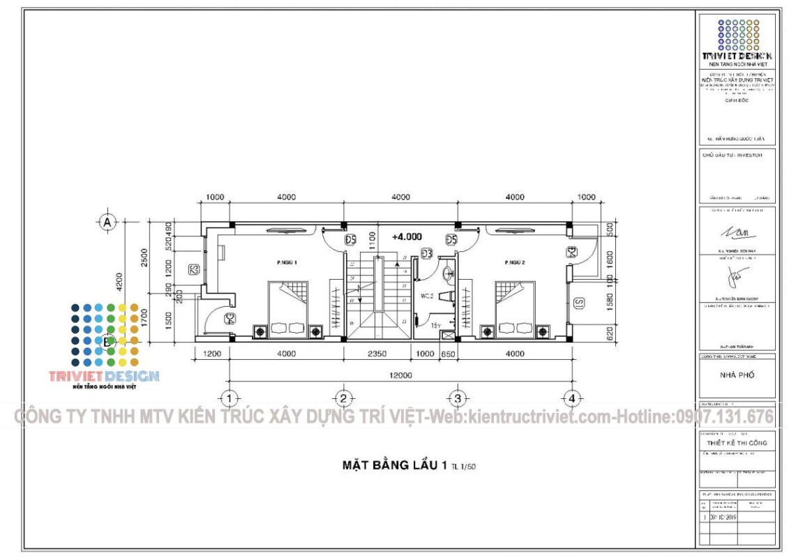 mẫu nhà 4x12 cao cấp