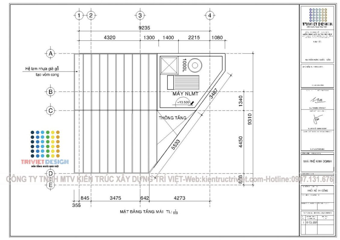 mẫu nhà shophouse tam giác hiện đại
