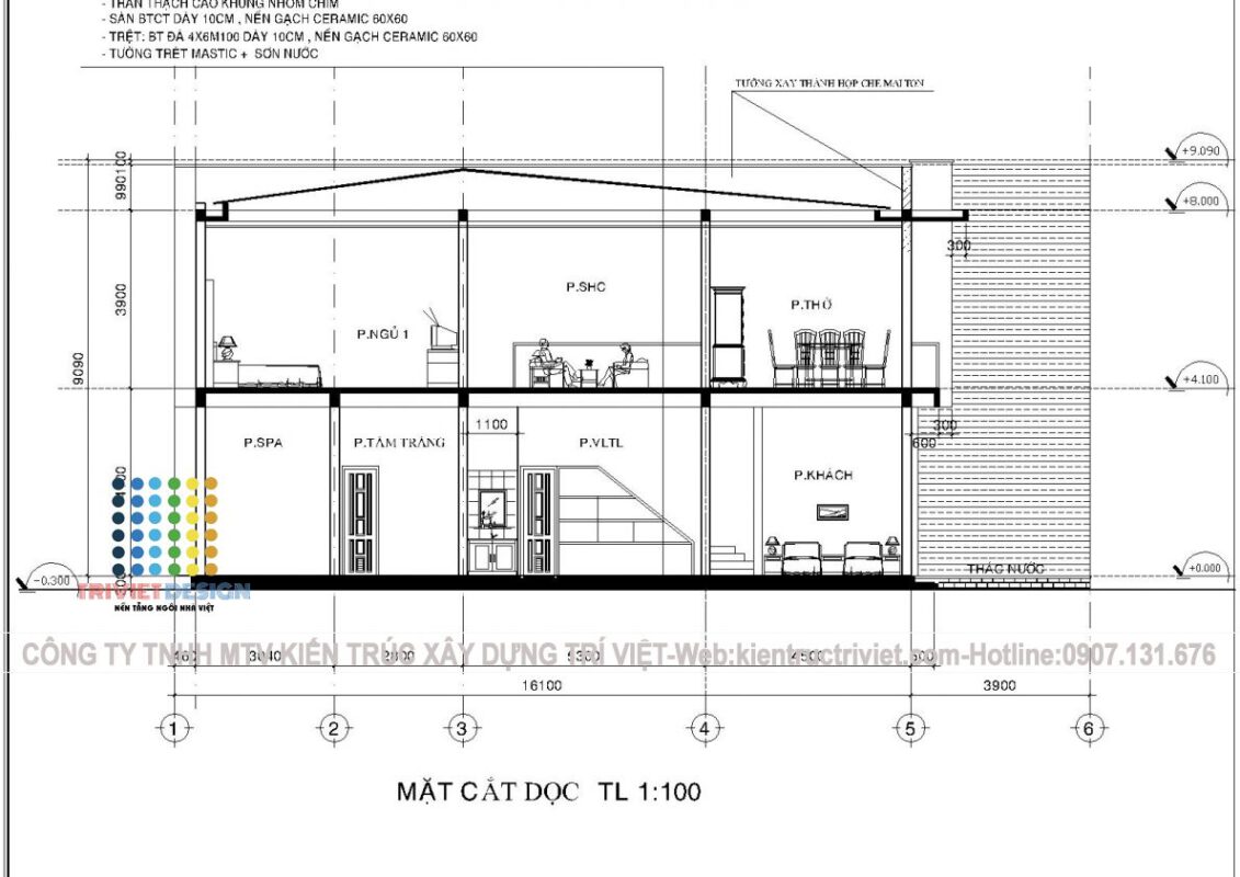 mẫu spa mini kinh doanh kết hợp kinh doanh nhà ở đẹp