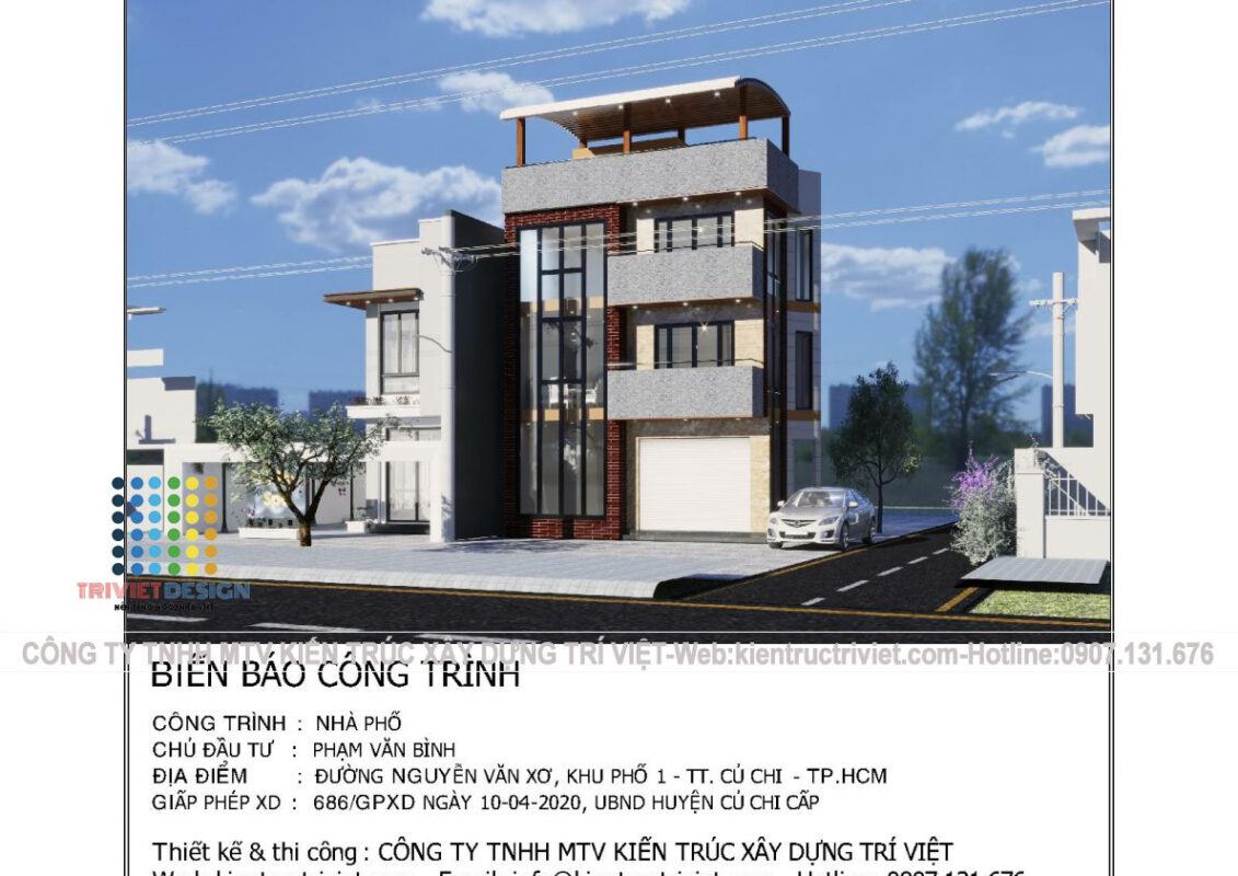 nhà shophouse đẹp trên đất tam giác