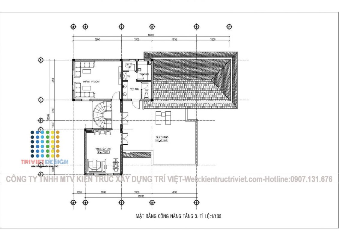 thiết kế biệt thự vườn 200m2 3 tầng ở củ chi