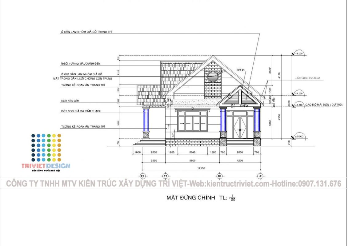 thiết kế biệt thự vườn trệt 200m2 tại tây ninh