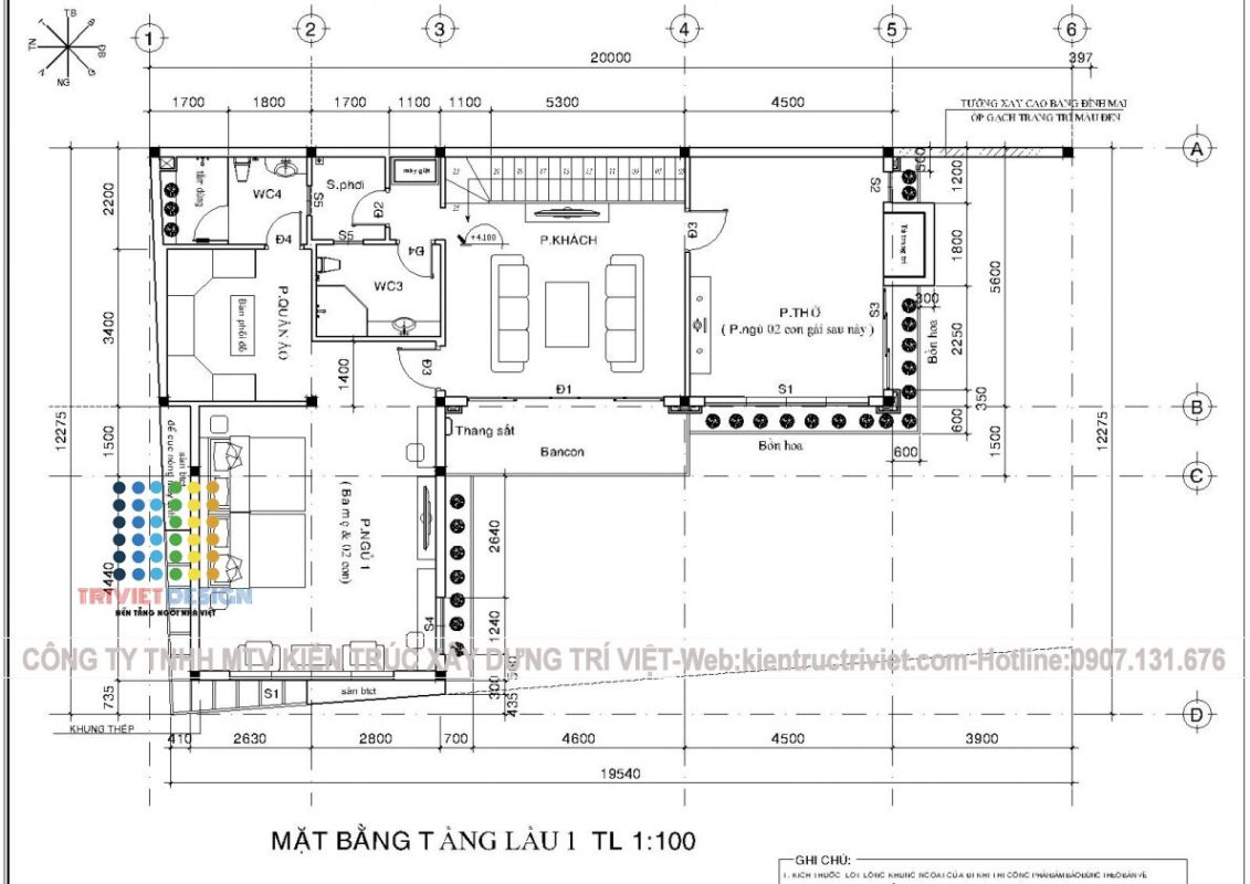 thiết kế kinh doanh spa rộng kết hợp ở
