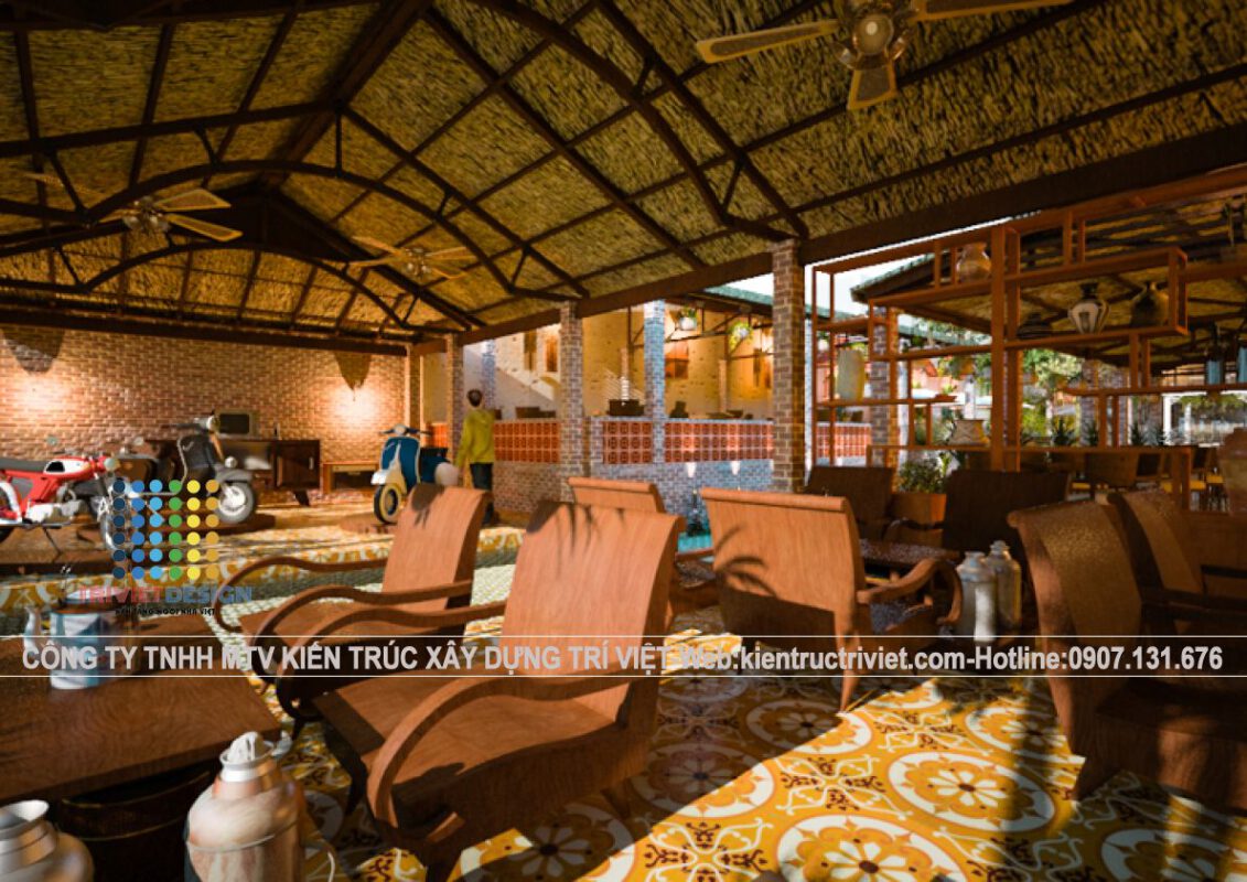 thiết kế quán cà phê sân vườn nhỏ đẹp