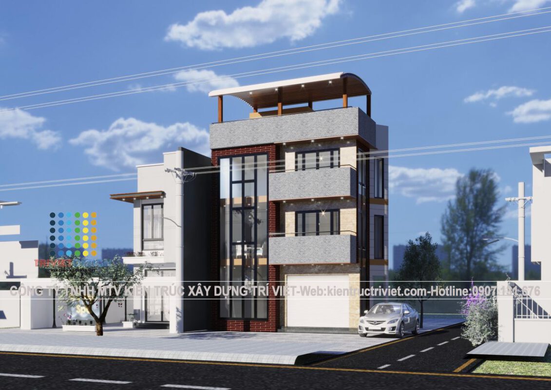 thiết kế shophouse trên đất tam giác