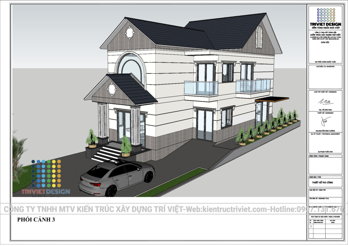 biệt thự mái thái 2 tầng đẹp