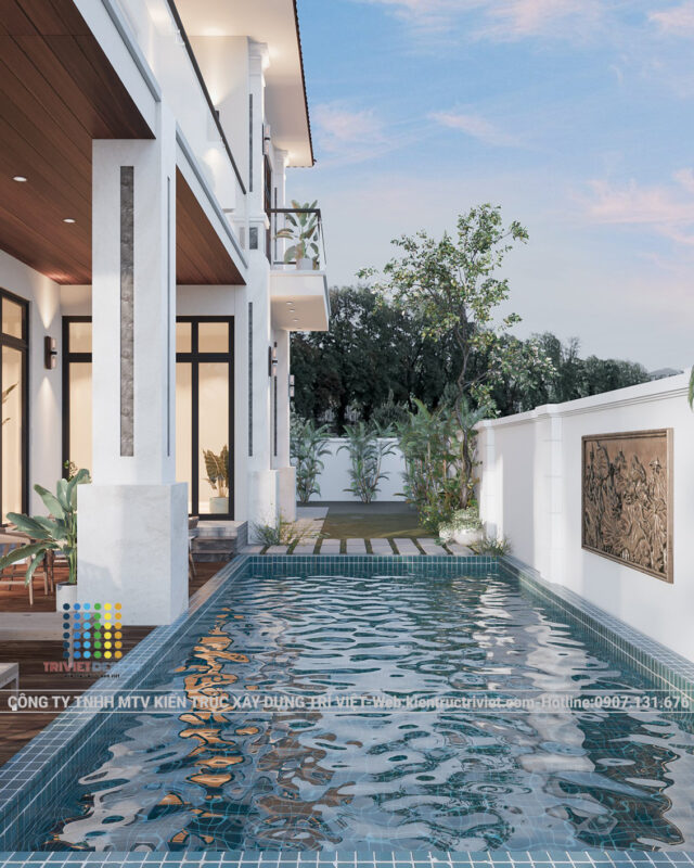 biệt thự sân vườn rộng đẹp có hồ bơi