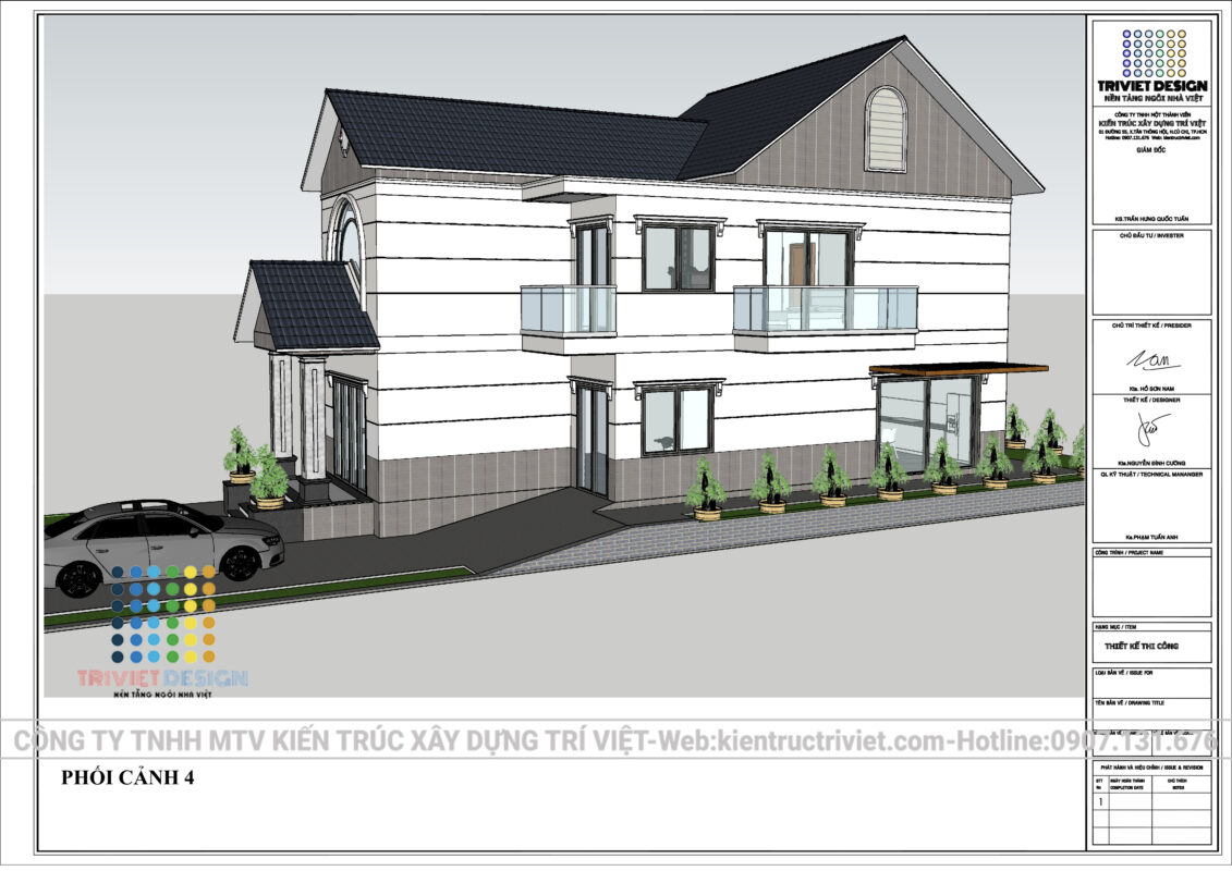 mẫu biệt thự mái thái đẹp
