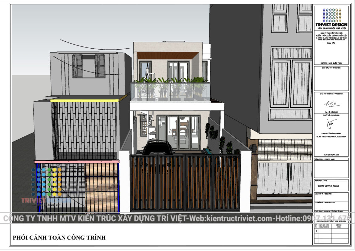phối cảnh đẹp nhà ở riêng lẻ