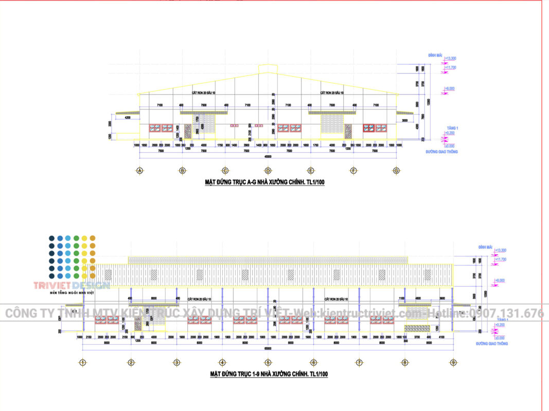 thiết kế mẫu nhà xưởng công ty hiện đại
