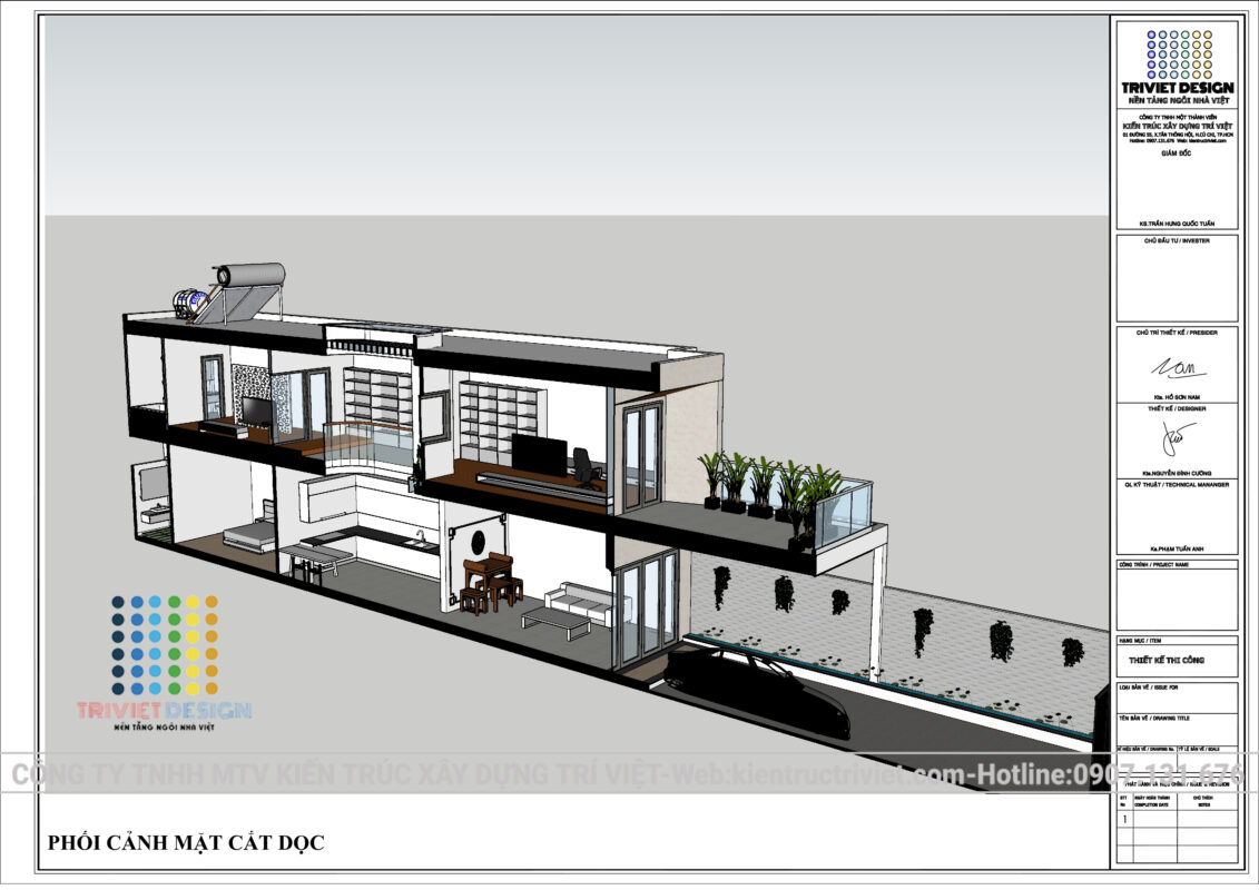 thiết kế nhà ở riêng lẻ 2 tầng đẹp