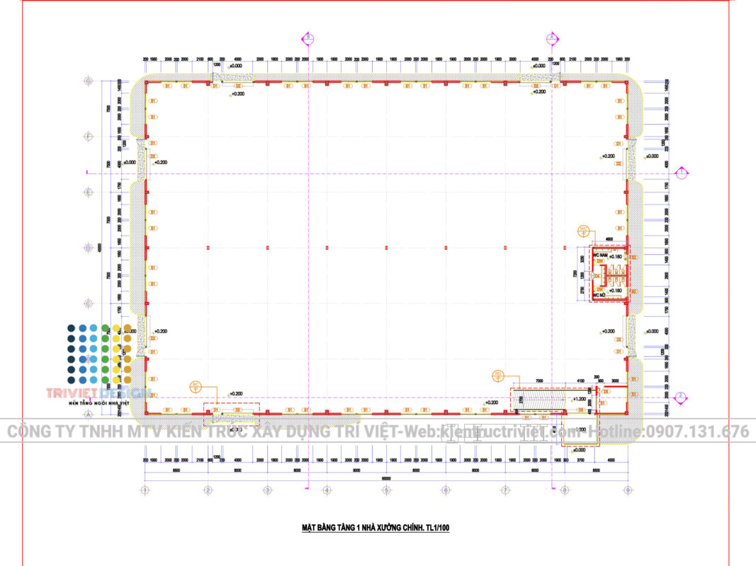 thiết kế nhà xưởng rộng đẹp cho cty