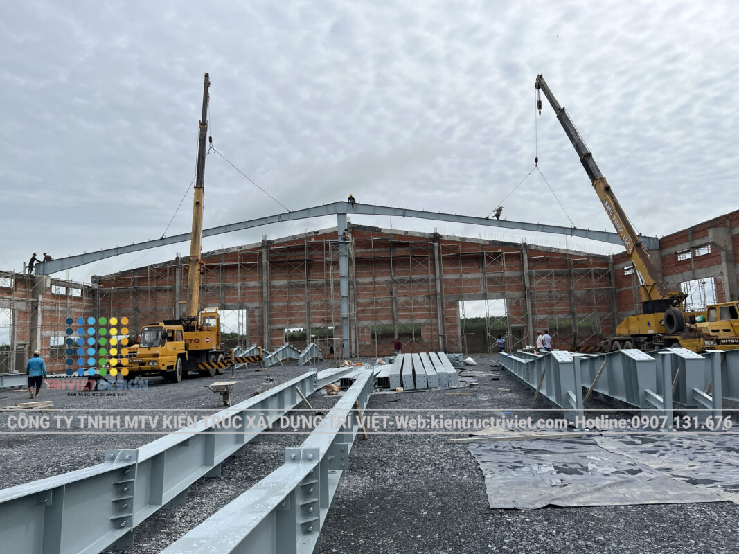 xây dựng nhà xưởng cty đẹp hiện đại