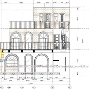 bản vẽ mặt bằng quán cafe phố dễ thương