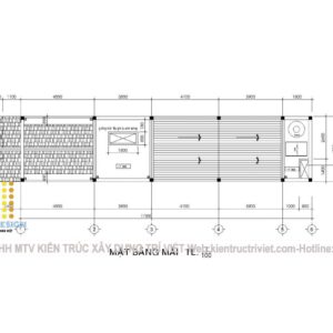 mặt bằng nhà phố 4x19 hiện đại