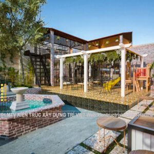 mẫu cafe sân vườn đẹp rộng rãi