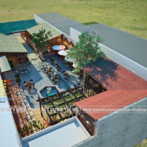 mẫu quán cafe đẹp có sân vườn