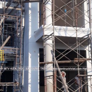 thiết kế biệt thự phố 2 tầng mái thái