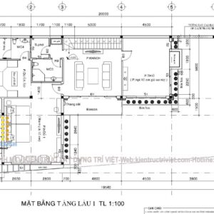 thiết kế kinh doanh spa rộng kết hợp ở