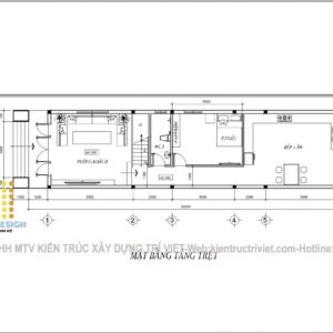 thiết kế nhà phố 5x20 đẹp sang trọng
