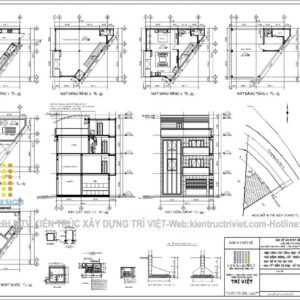 thiết kế shophouse hiện đại trên đất tam giác
