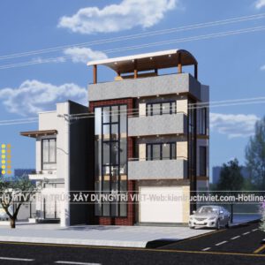thiết kế shophouse trên đất tam giác