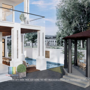 ảnh nhà biệt thự vườn đẹp có hồ bơi