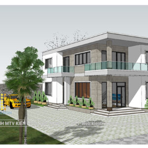 biệt thự sân vườn củ chi 2 tầng hiện đại