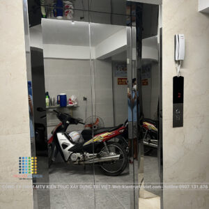 mẫu nhà mặt phố kết hợp phòng nha hiện đại