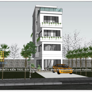 mẫu nhà phố 4 tầng đẹp 2023