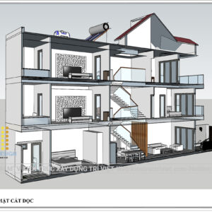 nhà phố 1 trệt 2 lầu 5x17 đẹp