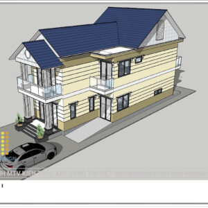 thiết kế biệt thự phố hiện đại 100m2