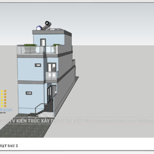 thiết kế nhà đẹp hiện đại mặt phố có 3 tầng