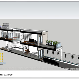 thiết kế nhà ở riêng lẻ 2 tầng đẹp