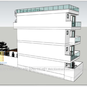 thiết kế nhà ống mặt phố 4 tầng thoáng rộng