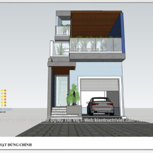 thiết kế nhà phố rộng đẹp 3 tầng